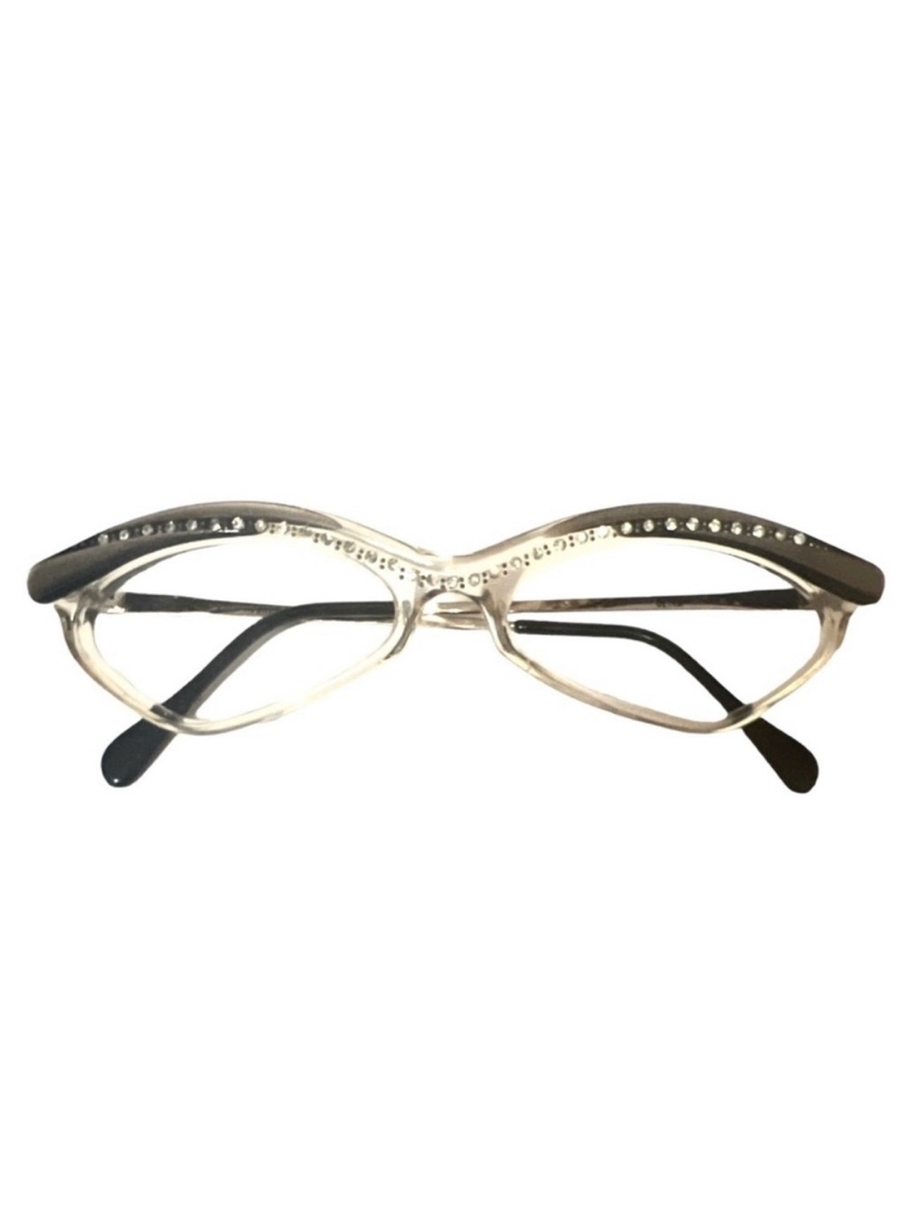 Vintage Ultra Rhinestone Cateye Glasses,‎ Model Bikini, Made in Holland